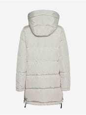 Vero Moda Krémová prošívaná prodloužená zimní bunda s kapucí VERO MODA Oslo XL