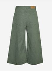 Vero Moda Zelené zkrácené široké džíny VERO MODA Clive 28/32