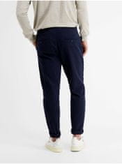 Tmavě modré pánské chino kalhoty LERROS 36