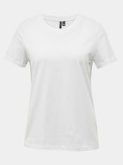 Vero Moda Bílé basic tričko VERO MODA Paula L