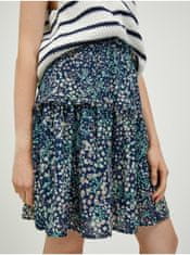 Vero Moda Zelno-modrá květovaná sukně VERO MODA Hannah XL