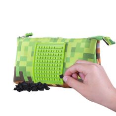 Pixie Crew Školní pouzdro Minecraft včetně pixelů zelené velké