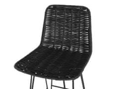 Beliani Ratanová židle černá 2 ks CASSITA