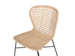 Ratanová židle pískově béžová 2ks ELFROS