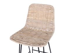Beliani Ratanová židle přírodní 2 ks CASSITA
