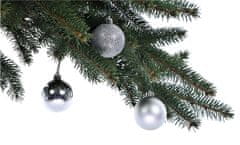 BOBIMARKET vánoční koule stříbro 5 cm, vánoční ozdoba sada 12ks