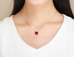 FRAISE Stříbrný náhrdelník Devil s růžovým srdcem S925