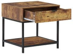 Beliani Boční stolek z tmavého dřeva BERKLEY