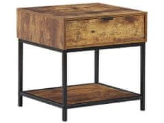 Beliani Boční stolek z tmavého dřeva BERKLEY