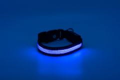 limaya Limaya led svítící obojek pro psy Black 3D - Blue strip M (33 cm - 50 cm)