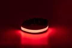 limaya Limaya led svítící obojek pro psy Black 3D - Red strip L (48 cm - 60 cm)