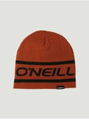 O'Neill Oranžová pánská vzorovaná oboustranná zimní čepice O'Neill Reversible Logo Beanie UNI