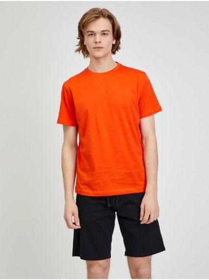 Lerros Oranžové pánské basic tričko LERROS