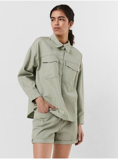 Vero Moda Světle zelená džínová bunda VERO MODA Paloma