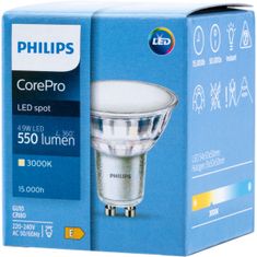 Philips LED žárovka GU10 5W = 50W 550lm 3000K Teplá bílá 120°