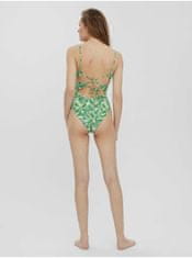 Vero Moda Zelené vzorované jednodílné plavky VERO MODA Anne S