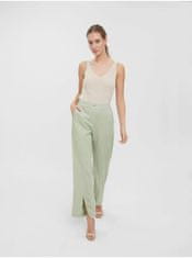 Vero Moda Světle zelené volné kalhoty VERO MODA Josie 34