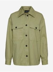 Vero Moda Světle zelená dámská lehká košilová bunda VERO MODA Fame S