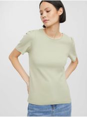 Vero Moda Světle zelené basic tričko VERO MODA Natasha XS