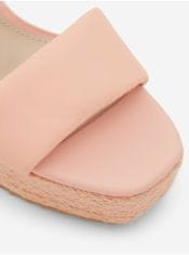 ALDO Meruňkové dámské kožené sandály na klínku ALDO Jeigh 40