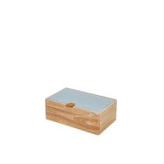 PRYM Box-organizér na drobné šicí potřeby dřevěný světlý vel. S s modrým víkem