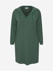 Fransa Zelené mikinové šaty s kapucí Fransa 48