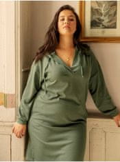 Fransa Zelené mikinové šaty s kapucí Fransa 52