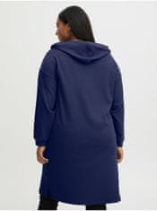 Fransa Tmavě modré mikinové šaty s kapucí Fransa 52