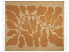 Beliani Deka 130 x 170 cm béžová/ oranžová BANGRE