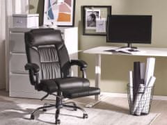 Beliani Kancelářská židle z eko kůže černá LUXURY