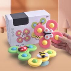 Shopdbest Spinner Toys - zábavná hrací sada s motivy zvířat - včela, motýl a kuřátko (3 v sadě)