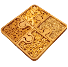 W-Craft Dřevěné misky na oříšky ve tvaru puzzle