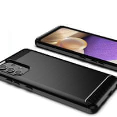 FORCELL Obal / Kryt na Samsung Galaxy A32 5G černé - Carbon Case