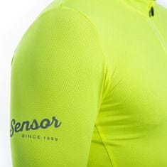 Sensor CYKLO COOLMAX CLASSIC pánský dres kr.rukáv celozip neon yellow Velikost: S
