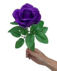 made by ANTEROS Mýdlový květ růže Fialová na stonku s lístky