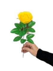 made by ANTEROS Mýdlový květ růže Žlutá na stonku s lístky