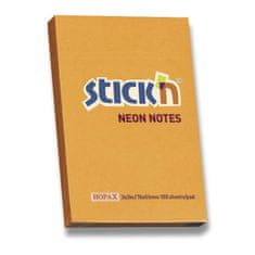 HOPAX Samolepicí bloček Stick’n Notes Neon 76 × 51 mm, 100 listů, oranžový