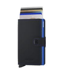 Secrid Černá peněženka SECRID Miniwallet Matte Black & Blue