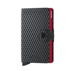 Secrid Černá peněženka SECRID Miniwallet Cubic Black & Red