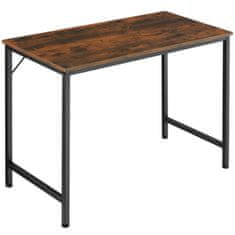 tectake Psací stůl Jenkins - Industrial tmavé dřevo,100 cm