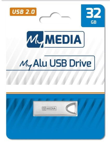Diskus 32GB USB Flash 2.0 MyAlu stříbrný, MyMedia