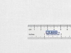 Mirtex Látka ATLAS GRADEL 170/100 BÍLÁ, 28/6mm hotelový pruh 145cm, 1 běžný metr