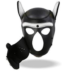 INTOYOU BDSM LINE INTOYOU Neoprene Dog Mask (White / Black), fetish maska pes