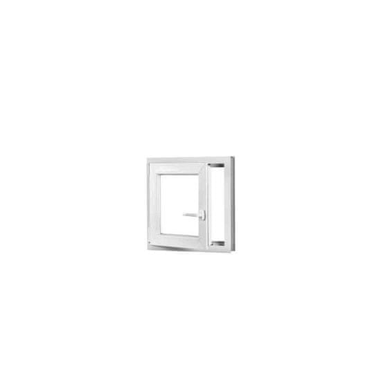 TROCAL Plastové okno | 70x70 cm (700x700 mm) | bílé | otevíravé i sklopné | levé
