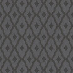 Profhome Textilní tapeta ornament Profhome 961975-GU reliefná matná šedá černá 5,33 m2