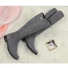 Módní zateplené boty Klara grey velikost 42