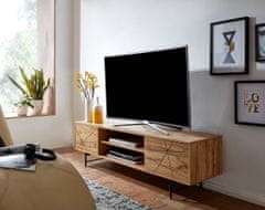 Bruxxi Televizní stolek Coller, 160 cm, dub