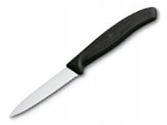 Victorinox Victorinox nůž na zeleninu, vroubkovaný, 8 cm, černý