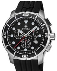 Swiza Švýcarské hodinky SWIZA TETIS Chrono, SST, černé