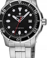 Swiza Švýcarské hodinky SWIZA TETIS Gent, SST, černé